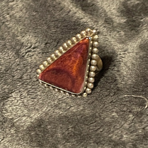 RingHandmade Sterling Silver Stamped Size 8.5
